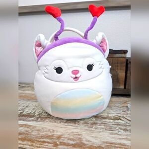 NWOT Squishmallow Winter Fox Plush Bucket Bag Tote